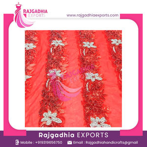 Encaje de organza multicolor de último diseño, encaje bordado para prendas y bolsos a precio mayorista - Product Image 2