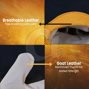 Gants de soudage Tig professionnels de haute qualité Protection des mains et des bras> Gants de soudage Tig Service OEM - Product Image 6