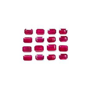 Pierre précieuse naturelle non traitée, rubis, tanzanite, larimar, opale verte, opale, taille octogonale calibrée 6x4mm, taille émeraude, qualité AAA, à facettes - Product Image 1