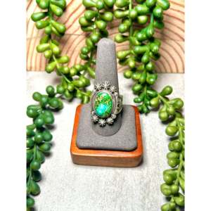 Daniel Benally Sonoran Mountain <b>Ring</b> Size 10 <b>Turquoise</b> & Sterling Silver Bezel Setting Everyday Wear - Product Image 1