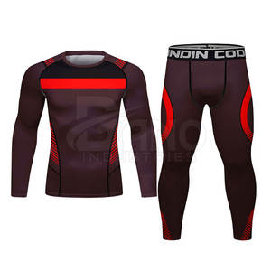 Traje de compresión personalizado para hombre Fitness Gym Jogging Sublimación Ropa para correr hecha en poliéster Spandex - Product Image 1