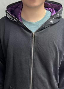 2024 más vendido personalizado 100% algodón polar sólido con capucha cremallera completa transpirable de talla grande Sudadera con capucha con para - Product Image 5