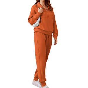 Ropa deportiva de la mejor calidad, chándales de invierno transpirables 2025, chándal polar de algodón con estampado de logotipo personalizado para mujer - Product Image 3