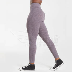 Leggings de yoga pour femmes de bonne qualité, taille élastique, couleur unie, leggings pour femmes sur mesure à vendre - Product Image 3