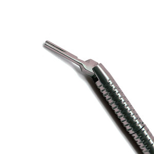 2024, venta al por mayor, mejor precio, instrumentos quirúrgicos, hoja de bisturí de acero inoxidable reutilizable, mango Manual, cuchillo, mejor precio, Metal - Product Image 3