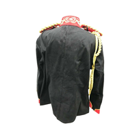 Nouvelle veste noire rouge élégante de cérémonie universelle personnalisée avec uniforme napoléon doré sur le devant tissé en or