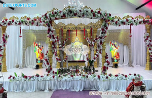 Ensemble de Mandap Vidhi en fibre pour événements de mariage hindoues, Mandap en PRF pour cérémonie de mariage, Décoration de mariage spéciale, Mandap Maharani Australie - Product Image 5