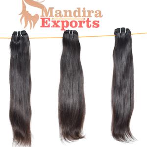 100% vente en gros non transformés remy jeunes cheveux vierges couleur noire naturelle faisceaux droits extensions de cheveux humains indiens - Product Image 5
