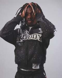 ชุดวอร์มมีฮู้ดสำหรับผู้ชาย450GSM พิมพ์ลายเฟรนช์เทอร์รี่100% เต็มตัวกำหนดได้เอง - Product Image 6