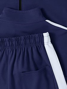 Chándal deportivo con logotipo personalizado para hombre, conjunto de dos piezas para entrenamiento y trotar, 2023 - Product Image 5