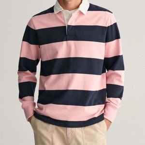 Camisetas de Rugby Vintage Personalizadas, Polo de Manga Larga, 100% Algodón, Logotipo Bordado de Alta Densidad, Camiseta de Rugby, Polos para Hombre - Product Image 1