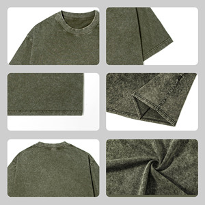 Camiseta de manga corta con cuello redondo y estampado Vintage lavada para hombre, camiseta Retro Batik desteñida, holgada, ajustada, 2025 algodón, informal, 100% - Product Image 3