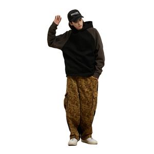 Acid Wash Hommes Hoodies En Gros Logo Personnalisé Surdimensionné Goutte Épaule Baggy Sweats Casual Mode Coton Homme Hoodies - Product Image 1