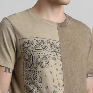 เสื้อยืดผ้าฝ้ายไฮสตรีทสำหรับผู้ชายเสื้อยืดซักกรดเสื้อผ้าแนวสตรีทผ้าฝ้าย100% - Product Image 5