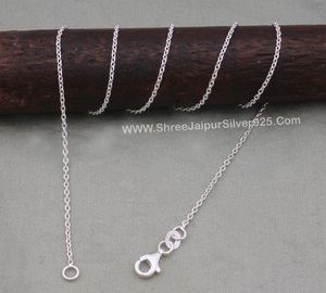 Meilleure Vente Collier Chaîne à Maillons en Argent Sterling 925 pour Homme & Femme Taille Ajustable Style Minimaliste à Prix d'Usine - Product Image 4