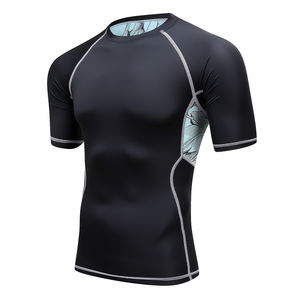 OEM personalizado hombres manga corta pesca camisas adultos deportes de gran tamaño Rash Guard 100% poliéster camiseta para hombres al por mayor - Product Image 1