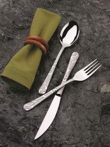 Juego de cubiertos de acero inoxidable cubiertos elegantes de color dorado para cenas en casa, restaurantes, hoteles, bodas, fiestas y vajilla - Product Image 5