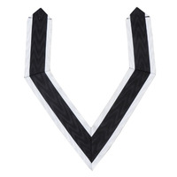 Vente en gros Officiers Ordre de Malte Collarette Noir & Blanc La plus vendue Maçonnique Regalia Collarette