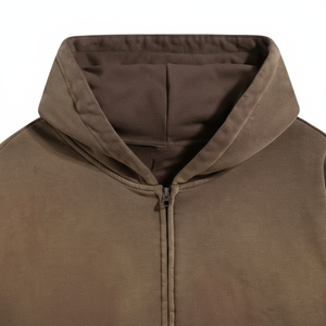 Sweat à capuche pour homme en molleton de luxe personnalisé, broderie solide, streetwear, 100% coton, vintage, surdimensionné, délavé à l'acide, délavé au soleil, usé - Product Image 3