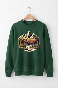 Sudadera de hombre de corte regular, cuello redondo, manga larga, con impresión digital, de secado rápido, servicio OEM, ropa de invierno, colores sólidos. - Product Image 3