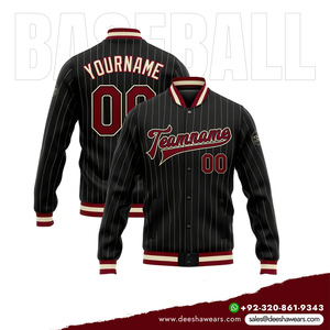 Team <b>Baseball</b> <b>Bomber</b> <b>Jacket</b> Deesha Wears 100% Polyester Lightweight Warm Athletic Outerwear Moisture Wicking Quick Dry for - Product Image 5
