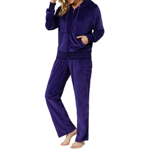 Ensemble de survêtement décontracté à capuche pour femme enceinte, coupe ajustée, grande taille, couleur unie, 2 pièces, vêtements de sport pour adultes, vente chaude - Product Image 4