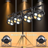 Cob par light 4 Big Eye 200w Dmx512 Audience COB LED Blinder Face Light Pour Partie lumières mariage stagemx contrôleur