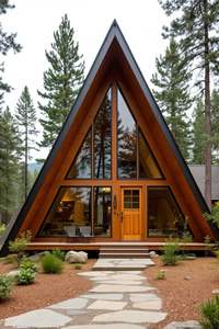 Bungalow Triangle Verre Bois Bungalow pour Villa Cuisine Salle de Bain Hôtel Salon Chambre Application - Product Image 2