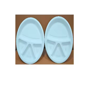 Platos de Bagazo Ecológicos de Alta Capacidad para Comidas Completas en Bodas, Banquetes, Festivales y Fiestas, Hechos en India - Product Image 4