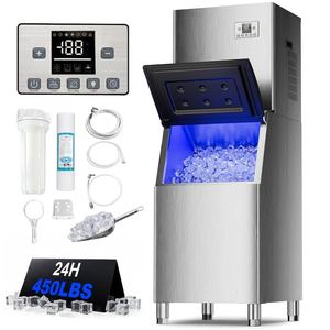 Máquina de Hielo Comercial Lista para Enviar, 450 Libras/24H, Máquina de Hielo con Almacenamiento de 250 Libras para Negocios - Product Image 3