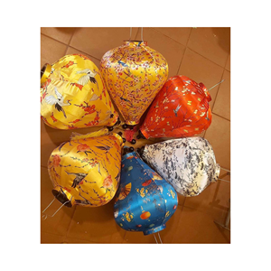 Lanterne en soie Hoi An meilleure vente lanternes en soie de bambou pour la décoration extérieure intérieure lanterne en soie vietnamienne suspendue - Product Image 2