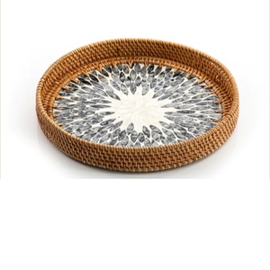 Ensemble de 2 plateaux de service faits à la main pour aliments café thé plateau de service plateau de forme personnalisée de meilleure qualité pour la cuisine restauration - Product Image 5