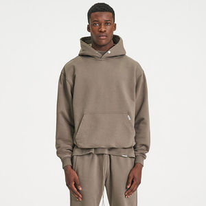 Nuevo diseño Panel estilo Casual colores sólidos alta calidad hombres sudadera de gran tamaño OEM soporte personalizado Sudadera con capucha/sudaderas - Product Image 1