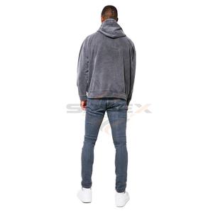Sudadera con Capucha de Felpa Lavada al Ácido Bordada Personalizable con Diseño Creativo Atrevido, Estilo Contemporáneo Elegante, Suministro OEM de Invierno - Product Image 6