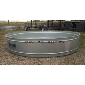 Grand bac à eau de jardin en métal galvanisé profond, fini brillant, pour nénuphars, plantes aquatiques et aménagement paysager d'étang - Product Image 3