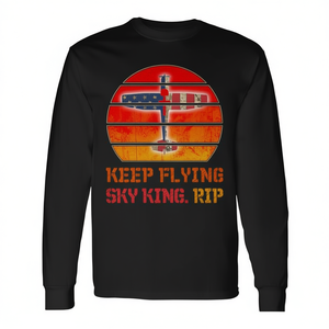 เสื้อยืดแขนยาว Keep Flying Sky King Rip Aviation Veteran Pilot - Product Image 2