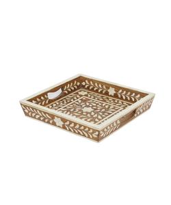 ถาดไม้แบบฝังกระดูกทำด้วยมือสุดหรูออกแบบได้ตามต้องการสำหรับของขวัญดิวาลิสำหรับงานแต่งงานของตกแต่งโต๊ะแบบหลายชิ้น - Product Image 1