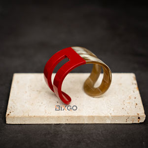 New Arrival <b>Fashionable</b> Custom Natural Buffalo Horn Cutout Design Handicraft <b>Cuff</b> <b>Bracelets</b> Accessory - Product Image 2