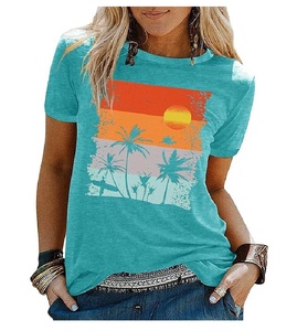Haute qualité luxe femmes T-shirt 100% coton décontracté à manches courtes été respirant séchage rapide meilleure vente Bangladesh usine - Product Image 4