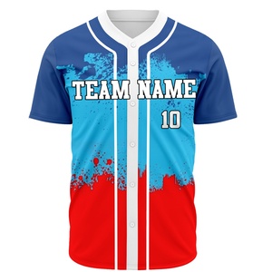 Maillot de baseball personnalisé avec broderie de logo, style vintage, boutons, sublimation, pour les équipes - Product Image 1