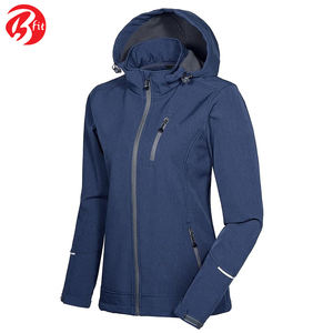 2023 veste Softshell pour femme avec capuche amovible doublée polaire et hydrofuge à manches longues bonne qualité veste Softshell - Product Image 2