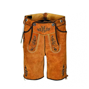 Pakistán hizo OEM Bavarian Short Lederhosen para hombres 100% cuero de ante traje tradicional alemán Oktoberfest 2025 - Product Image 3