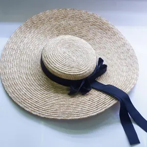 OEM 여름 종이 밀짚 모자 다른 트림 디자인 파나마 밀짚 모자