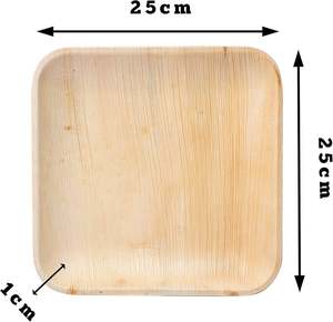 Vaisselle en fibres naturelles – Carrée 10 pouces (Lot de 100/50/25) - Product Image 2