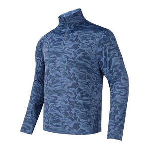 Veste à fermeture éclair sur le côté pour homme, manches longues, performance, veste à fermeture éclair sur le côté pour homme, sublimée, pour la course à pied et l'entraînement - Product Image 1