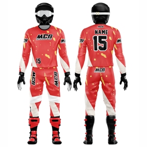 Kits personnalisés en polyester de course de motocross avec impression par sublimation pantalon et maillot de moto tout-terrain Dirt Bike ATV Gear - Product Image 1
