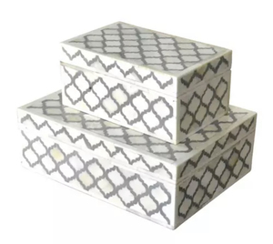 Shagreen Home Decor <b>Grey</b> Jewelry Box for <b>Table</b> Decor - Product Image 6
