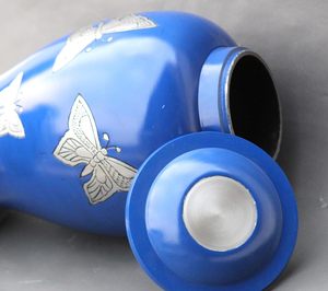 Urna de cremación de mariposa para cenizas, urna hecha a mano para adultos para cenizas de mascotas, contenedor de entierro para restos humanos, urna funeraria conmemorativa - Product Image 5