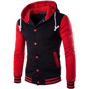 Sudadera con capucha de calidad para hombre, nueva moda, diseño de retazos informal, con capucha, de talla grande, de punto para la temporada de otoño, tarifa al por mayor - Product Image 3