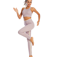 Ensemble de vêtements de fitness sans couture 2 pièces pour femme Short de sport à imprimé asymétrique avec logo avant et taille Yoga respirant 100% nylon